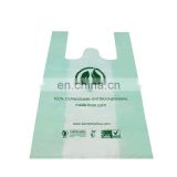 compost 100% Corn starch biodegradable plastic t shirt bag vest bag eco friendly grocery bag