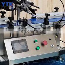 High Speed Top Desktop Adhesive Semi Automatic Flat Bottles Labeling Machine Flat Surface Label Applicator thumbnail-5