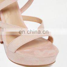Ladies High Heeled Platform Lace up Sandals Shoes thumbnail-4