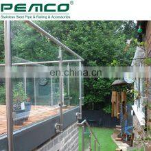 Deck Cheap Glass Balustrade Balcony Stainless Steel Baluster Glass Railing thumbnail-5