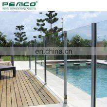 Modern Ss 10-12Mm Glass Balustrade Balcony Stainless Steel Railing Designs