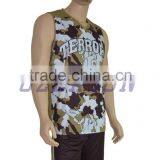 Good Quality Sleeveless China Custom Basketball Uniforms for Men thumbnail-2