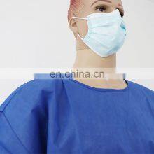 Disposable Patient Gown Short Sleeve Dark Blue Universal Isolation Gown thumbnail-3