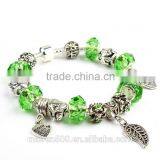 Latest Fashion Green Crystal Bead Bracelet Jewelry European Bulk Wholesale Charm Bracelet thumbnail-1