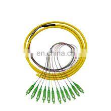 Supply 12 Core Pigtail Single Mode Fiber Optic Cable With 12 Pcs Colored SC/APC Connectors 12 Core Pigtails