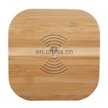 QI Wireless charger 10W fast charger receiver surface Wireless  phone charging Bamboo Wood Wireless Charger for iphone
