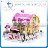 Mini Qute Candy Cabin Building Blocks 3d Paper Puzzle Diy Model Cardboard Jigsaw Puzzle Game Educational Toy NO.B368-4