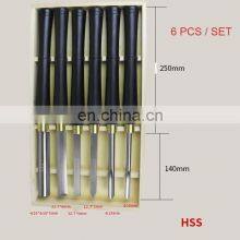 Full Set Of HSS Wood Carving Tools Chisel and Punch With Wooden Handle For Wood Lathe Machine thumbnail-5