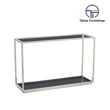 High End Luxury Designs Modern Dining Console Table tv Tables Stainless Steel Gold Console Cabinet thumbnail-2