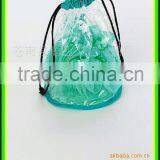 Clear Large Soft PVC Drawstring Gift Christmas Bags Manufacturer(20151028A33)