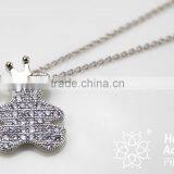 Trending Jewelry Accessories Finding Cute King Smurf Cartoon Pendant Necklace Children Gift Necklace thumbnail-1