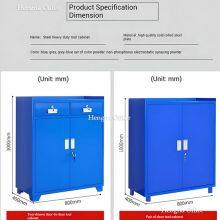Heavy Duty Service Cart for Chicago Manufacturing Facilities, Powder Coated Steel Tool Cabinet With Anti-Skid Rubber Top Mat & Central Lock thumbnail-5