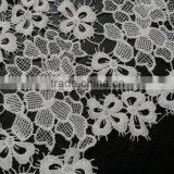 2016 New Design Milk Silk 100% Polyester Chemical Lace Water Soluble Embroidery Lace Textile for Dress thumbnail-3