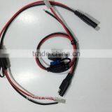 Custom UL 1015 16AWG Red and Black Wire Mold Fuse Holder and Install 15A Trailer Wire Harness thumbnail-1