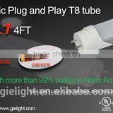 UL DLC Compatible T8 LED Bulb Direct Plug and Play Compatible With Electronic Ballast