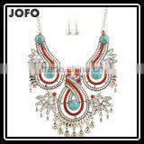 Women Jewelry Set Vintage Boho Turquoise Tassel Pendant Jewelry Sets thumbnail-1