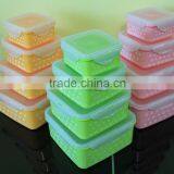 Useful Square Shape Plastic Storage Container Bpa Free Polka Dot Custom Color thumbnail-6