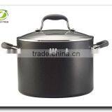 Aluminum Black Hard Anodized Non-stick Cookware Large Milk Pot Cooking Pot Casserole Pasta Pot Stainless Steel Handle thumbnail-1