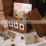 Antique Wooden House Shape Storage Box