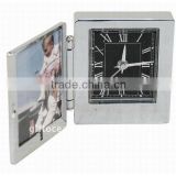 mini photo frame metal alarm clock