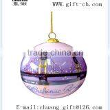 Lovely Inside Painted Glass Ornament for Christmas Decoration thumbnail-1