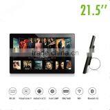 Hot Sell 21.5 Inch Wifi Android All in One pc Advertising Machine With Sent ,wall Hanging.