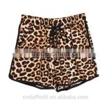 Custom womens gym athletic shorts fitness training Leopard shorts wholesale