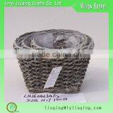 Popular Grey Color Mini Willow Storage Basket for Plan thumbnail-1