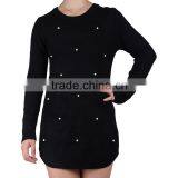 2015 New Fashion Plain Coloured Turtleneck Sweater With Pearl thumbnail-2