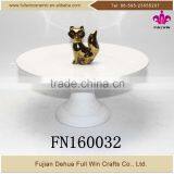 3D Electroplating Fox Shape Ceramic Cake Plate Station