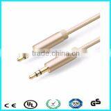 Wholesale 3 Pole Gold Plated 3.5mm Aux Cable for Phone thumbnail-4