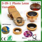Universal Mobile Phone Camera Lens With Clip 3 In1 Lens thumbnail-1