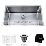 Small Kitchen Designs Handmade Stainless Steel Kitchen Sink With Drainer 3018A thumbnail-1