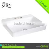 CUPC Square ceramic low price cheap bathroom simple vessel sink ,hand wash basin                        
                                                Quality Choice