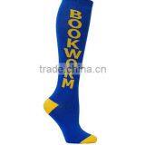Bulk Wholesale Best Price Blue Knee High Bookworm Sock thumbnail-1