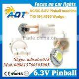 2016 Hot Sale T10 194 #555 White Super Bright 555 Pinball 6.3v
