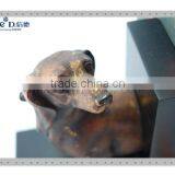 Polyresin Brass Painted Dog Bookends Decorative Bookends thumbnail-5