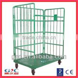 300-380kg load Warehouse Logistic Workshop Steel Wire Foldable Trolley Cart