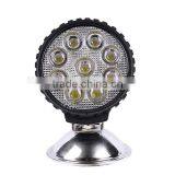 12v 24v Super Bright Waterproof Round 27w Led Spotlights for Truck