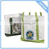 Plain Canvas Tote Shopping Bag With Pocket thumbnail-1