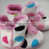 2016 Ladies Fluffy Slipers Boots Dots Sweet Winter Boots Indoor Slipper Boots thumbnail-1