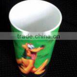 plastic 3d water cup /plastic straw cup