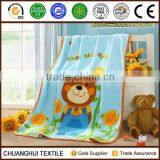 2015 New Product Small Size Super Soft Coral Fleece Cartoon Printing Travel Blanket thumbnail-1