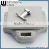 Simple Printing Lines Zinc Alloy Chrome Finishing Bathroom Sanitary Items Wall Mounted Double Robe Hook thumbnail-4