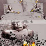 Romantic Monroe Design 3D Reactive Printed Comfortable Bedding Set With 100% Cotton