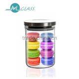 Handmade Glass Jar With Stainless Steel Metal Lid N6046 thumbnail-1