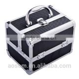 Soozier Professional Mirrored Makeup Artist Cosmetic Travel Mini Case with Pull-Out Trays - Black
