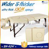 BonnieBeauty Beige Three Folding Beauty Massage Bed Made in China thumbnail-1