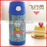 400ML Mokyo Cartoon Stainless Steel Flask for Children With Straw thumbnail-4