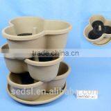 Hot Sale Self-watering Stackable Plastic Garden Planters and Pots thumbnail-2